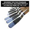 Albion Engineering 1258-G01 7-Piece Classic Offset Caulk Tooling Spatula Set,