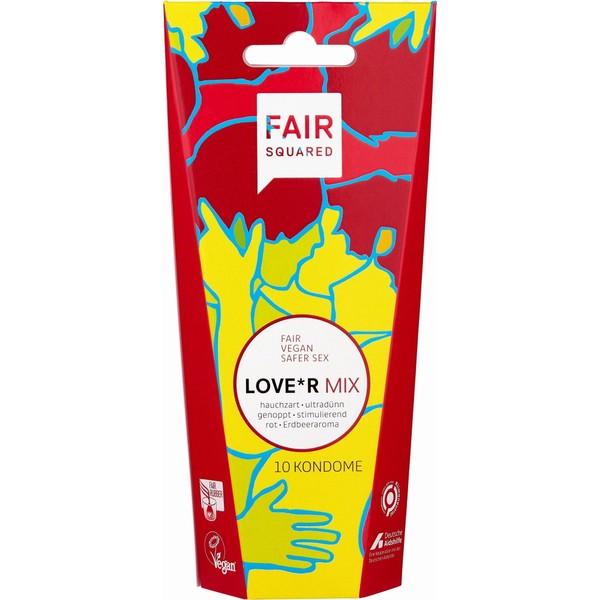 FAIR SQUARED LOVE*R MIX Condoms, 10-piece set , 10 Pcs