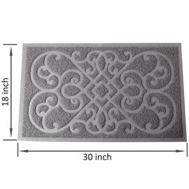 PetLike Cat Litter Box Mat, Thick Kitty Litter Trapping Mat, Durable,Waterproof &Washable with Non-Slip Backing, Soft on Kitty Paws and Easy to Clean, BPA Free