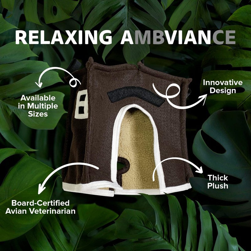 Crazy K Farm - Avian Haven Bird Hut, Comfy Bird