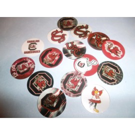 Unbranded Pre Cut One Inch Bottle Cap Images! CAROLINA GAMECOCKS FREE SHIP - photo, 40 images