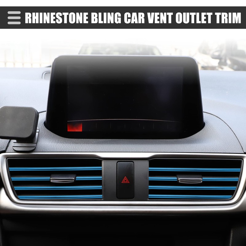 X AUTOHAUX Car Vent Outlet Trims, Insert Strip Line, 16.4ft,