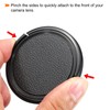 PATIKIL 2pcs Camera Lens Cap Side Pinch Front Lens Cover