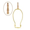 2 pcs 2" Turned Solid Brass Lamp Shade Risers for