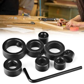 Bestgle 2 Set Drill Bit Stop Depth Collar Rings with 2 Pcs Hex Allen Wrench, Adjustable Drill Depth Stop Collars Limit Ring Dowel Shaft Chuck Positioner Locator, 3/4/5/6/8/10/12/16mm Diameter (16 Pcs)