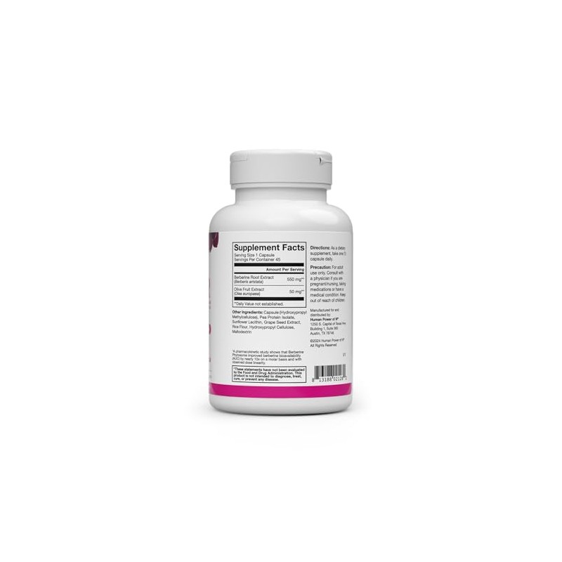HumanN SuperBerine Berberine Supplement - 45 Capsules
