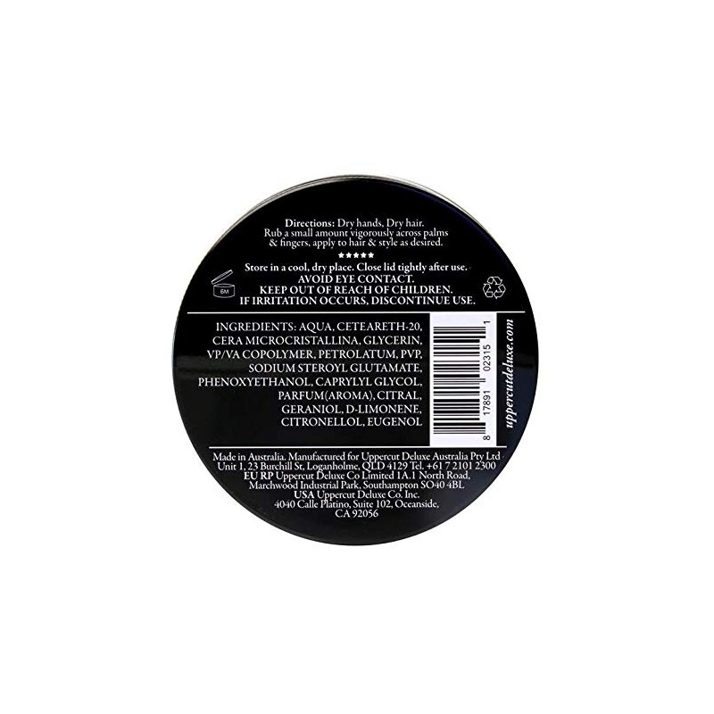 Uppercut Deluxe Featherweight Pomade 2.5oz | Medium Hold with Grip