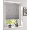 DécoProfi Honeycomb Pleated Blind, No Drilling, Blackout White, 75 cm