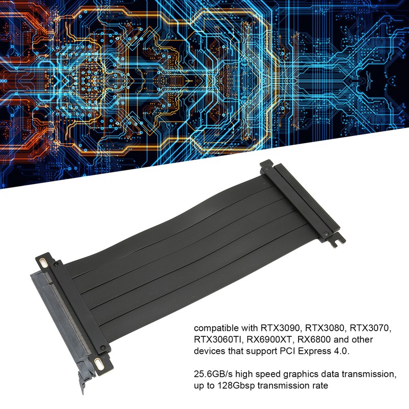 PCIE 4.0 X16 Extender Right Angle 128Gbps Anti Interference Plug