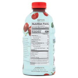 Antioxidant Solutions 100% Tart Cherry Juice - No Added Sugar - High in Antioxidants - 32 fl oz Bottles (6-Pack)