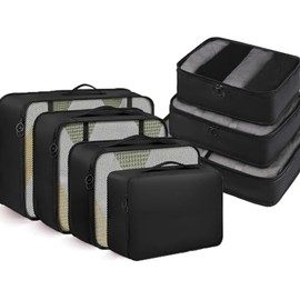 Hashun - Organizadores para Maletas, 7 Set Cubos Organizadores de Embalaje de Viaje, Bolsas de Almacenaje de Equipaje, Bolsas Organizadoras de Ropa de