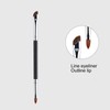 10pcs Sickle Eyeliner Brush Double Ended Sickle Eyeliner Detail Brush