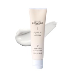 Crema de ceramida healmize, 1.06 fl oz, hidratante facial | Ceramida NP al 5% con escualano, vitamina E, karité y manteca de cacao; cuidado facial no graso para piel seca y sensible