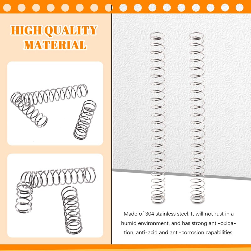 Rustark 250Pcs 5 Sizes 4mm OD Compression Springs Assortment Kit