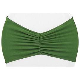 CV Linens 7186us Ruffled Spandex Chair Band-20cm x 33cm | Willow Green | 1 Pc