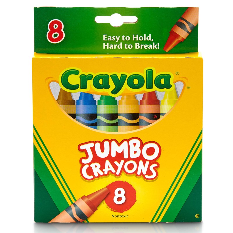 Crayola Jumbo Crayons, 8 Toddler Crayons, Assorted Colors