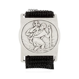 NKlaus Christoporus 11439 Motorbike Badge 2.9 cm Patron Saint of Drivers Velcro Holder Stretchy