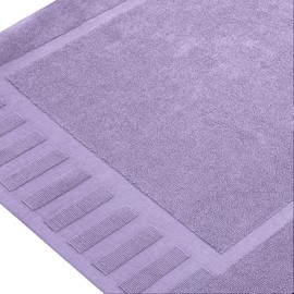 White Classic Luxury Bath Mat Floor Towel Set - Absorbent Cotton Hotel Spa Shower/Bathtub Mats [Not a Bathroom Rug] 22"x34" | 2 Pack | Lavender
