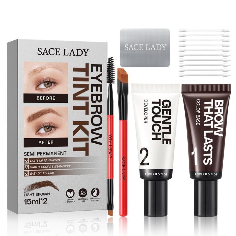 SACE LADY Eyebrow Tint Kit,Long-lasting Waterproof Sweat-proof Eyebrow Dye Paste