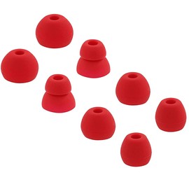 ALXCD Ear Tips Compatible with Powerbeats High-Performance Earbuds, S/M/L/D 4 Sizes 4 Pairs Soft Silicon Earbuds Tips Replacement Eartips, Compatible with Powerbeats High-Performance 4 Pairs Red