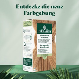 Herbatint Permanent Hair Dye Gel, 8D Light Golden Blonde - 170 ml, No Ammonia, Optimal Grey Hair Coverage, Tested for Sensitive Skin, with 8 Plant Extracts