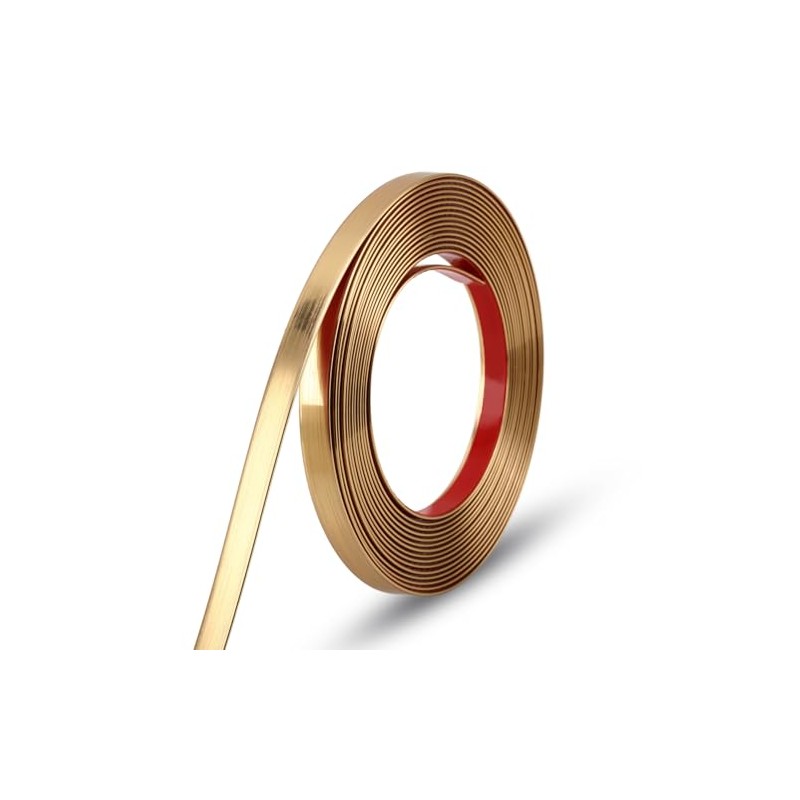 Gaahing 196.8" x 0.5" Brushed Gold Molding & Wall Trim,