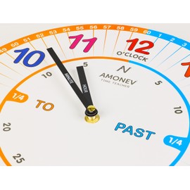 Amonev VS1 Time Teacher clock Children Wall Clock is a Easy to Read clock with Silent movement. 30cm Diameter