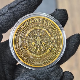 Lighthouse Challenge Coin - Motivational & Inspirational Gift, 1.57-inch Metal Coin with Symbolic Design of Light and Hope