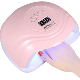 VIPNAJI 168 W Nail Dryer, UV LED Nail Lamp for All Gel Nails, 10/30/60/99s Timer, Professional Nail Dryer Lamp with Sensor LCD Display, Removable Base Plate, Quick Drying Nail Lamp