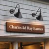 mirrea 8" Gooseneck Outdoor Sign Lighting Matte Black Barn Light