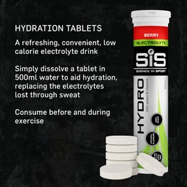  Science In Sport Hydro Hidratación Tablets, Sabor Berry, Sin Gluten, Sin Azúcar, Con Electrolitos, 160 Tabletas Efervescentes (20 x 8 Botellas) | Hidratación Deportiva