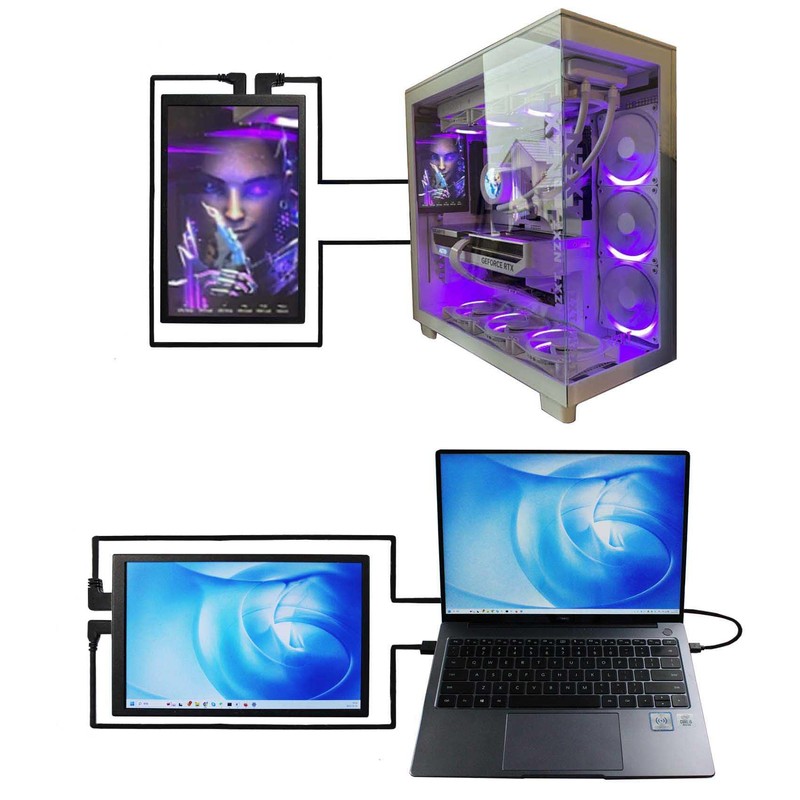 VSDISPLAY 8 Inch Small Mini LCD Monitor 1280x800 IPS Screen