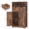 Iwell Storage Cabinet with 2 Drawers & Adjustable Shelves, Cupboard,