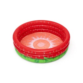 Bestway 51145 Alberca Inflable Redonda 1.60x.38cm 3 Anillos Decor Fruta, Rojo                                                                         