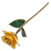 24K Gold Plated Real Rose Yellow Rose with Base Valentine's