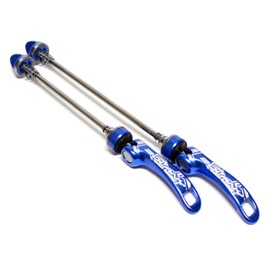 Quick Release MTB Road Bike Cycling Car Front Rear Set (Blue)