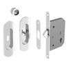 Sliding Door Hook Lock Set with Key Oval Door Rosette