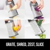 GORILLA GRIP 4-Sided 100% BPA-Free Cheese Grater With Container, Stainless