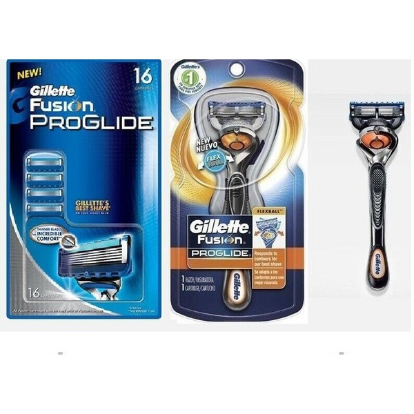 16+1 Proglide FLEX BALL Gillette FUSION Razor Blades Cartridges Refills Shaver 8