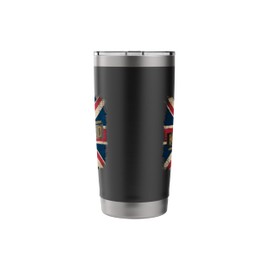 Funny Knackered British Slang Union Jack UK Flag British Stainless Steel Insulated Tumbler