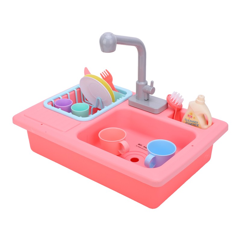 Kids Kitchen Toys Simulation Electric Dishwasher Sink Pretend Play Educational