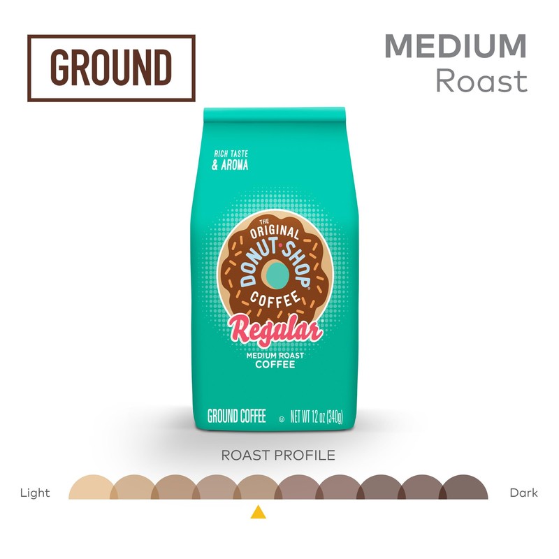 The Original Donut Shop Coffee, Regular, Medium Roast, Ground Coffee,