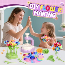 Hetbls Fabric Flower Bouquets Toys, Arts and Crafts Kits for Kids Age 3-12, Educational Gifts for 3 4 5 6 7 8 9 10 11 12 Year Old Toddler Girls, Great for B-Day Birthdays Activities Holidays Parties
