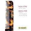 Kent 20T Handmade Folding Pocket Comb for Men, Fine Tooth
