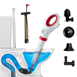 SUBMARINE Toilet Plunger, Toilet Auger, Air Plunger For Toilet, Drain Pipe Clogging Cleaner, With Real-Time Barometer, Used For Sink, Bathtub, Kitchen, Floor Drain And Pipe Blockage（Provide Inflator）