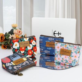 WishLotus Mini Coin Wallet, 2 Pcs Waterproof Coin Pouch Cute Coin Bag with Zipper, Change Purse for Cards, Keys, Lipsticks and Small Change (B)