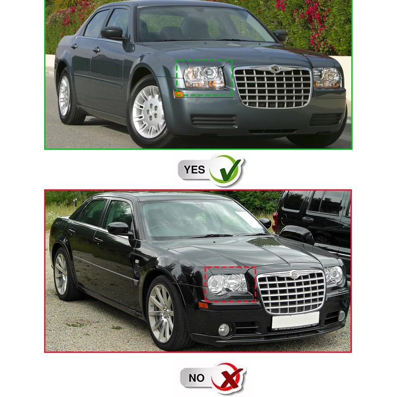 Aresparts Pair Headlights Assembly DOT Approved Compatible with 2005-2010 Chrysler