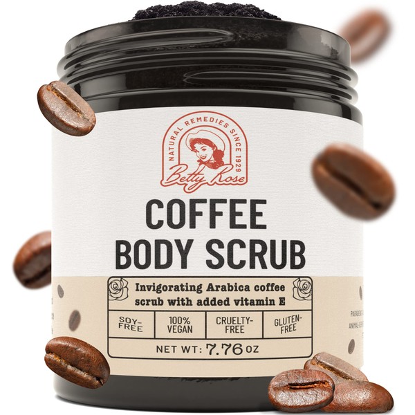 𝗪𝗜𝗡𝗡𝗘𝗥 𝟮𝟬𝟮𝟯* Body Scrub - Exfoliating Body Scrub, Coffee Scrub for Men and Women, Cellulite Remover w/Vitamin E, Scrubs Body Treatments - Body Scrub Exfoliator for Acne & Stretch Marks