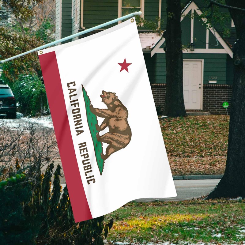California Flag Bear Republic Banner 3x5FT Indoor Walls, Outdoor Gardens,