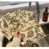 Reuseable Multi-Purpose Cloths Set of 2 with 1 Hook, biodegrable,